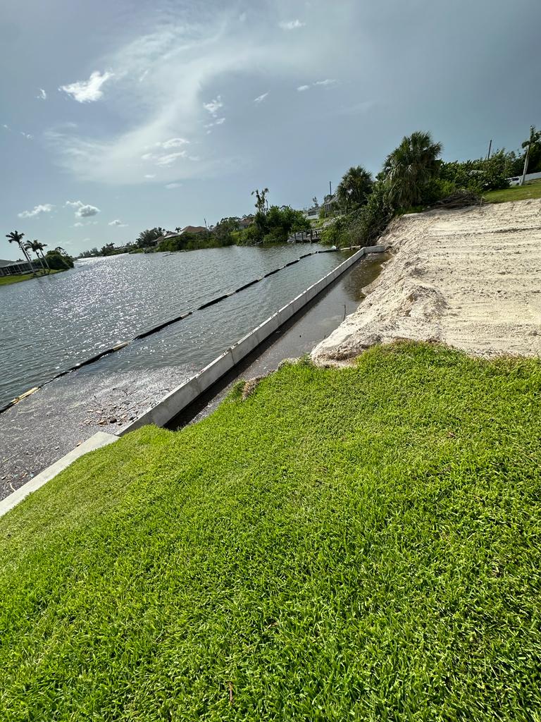 seawall panels are set