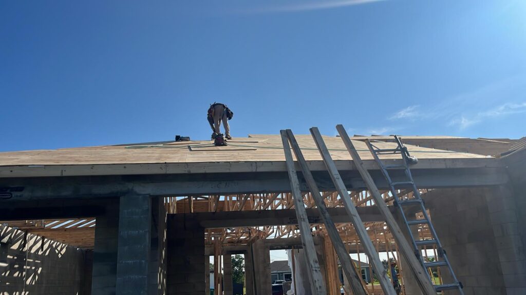 roof connected to walls